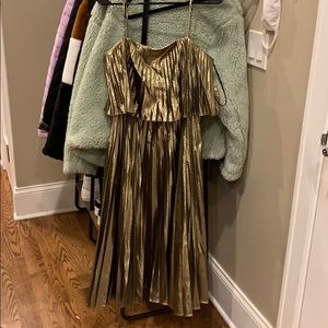 J Crew Gold Holiday Dress